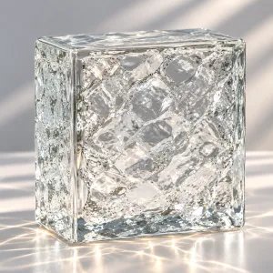 Clear Rock Half Glass Brick — product view 2